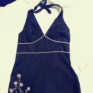 Black halter dress
